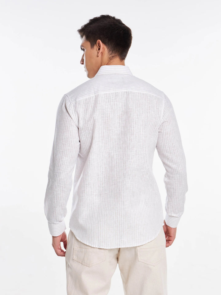 Linear Comfort Linen Full Sleeve Shirt Mankright