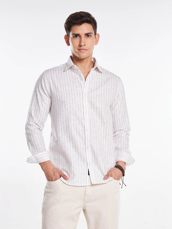 Classic Lines Linen Full Sleeve Shirt Mankright