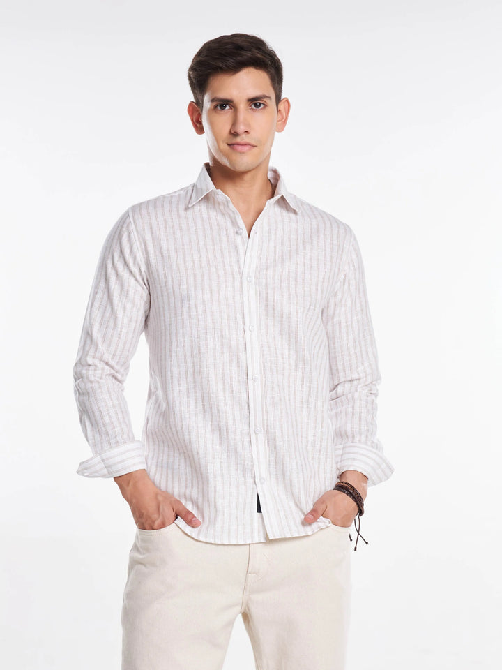 Classic Lines Linen Full Sleeve Shirt Mankright