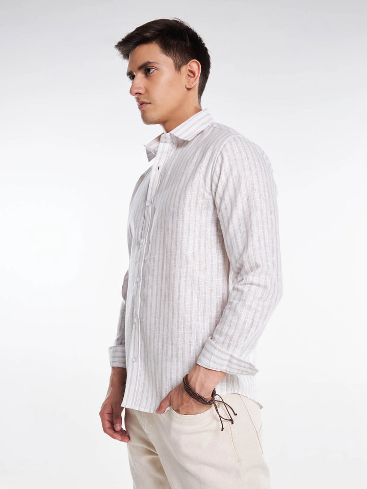 Classic Lines Linen Full Sleeve Shirt Mankright