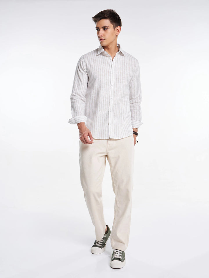 Classic Lines Linen Full Sleeve Shirt Mankright