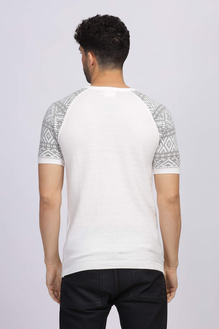 Nordic Knit Round Neck T-Shirt Mankright