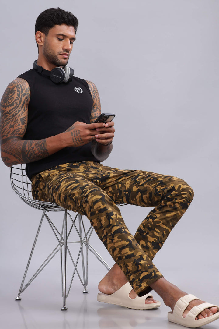 Men's Micro Army Print Pyjamas Mankright