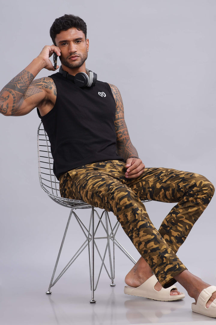 Men's Micro Army Print Pyjamas Mankright