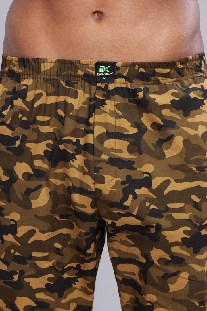 Men's Micro Army Print Pyjamas Mankright