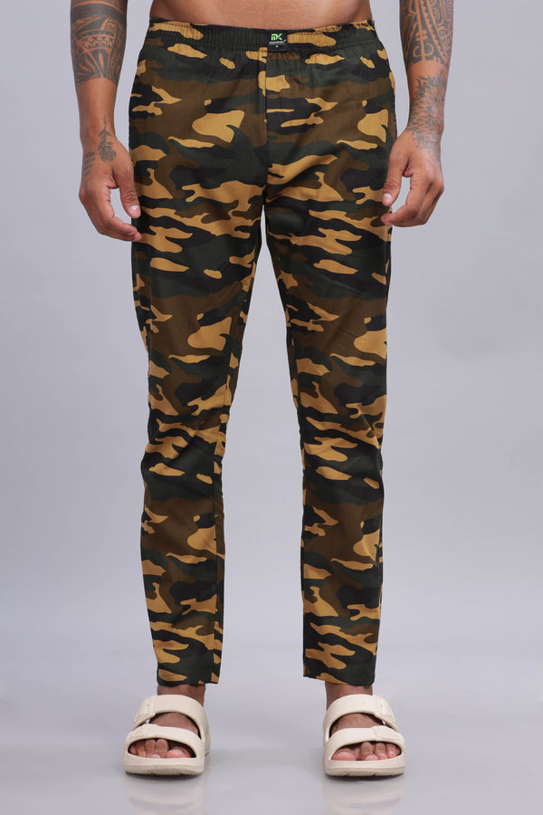 Men's Army Print Pyjamas Mankright