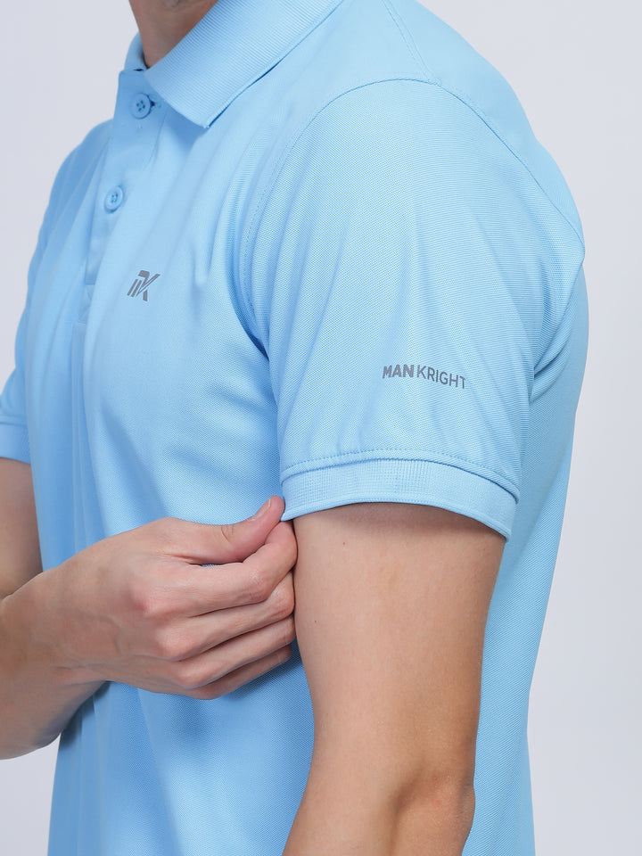 Sky Blue Classic Collar Polo T-Shirt Mankright