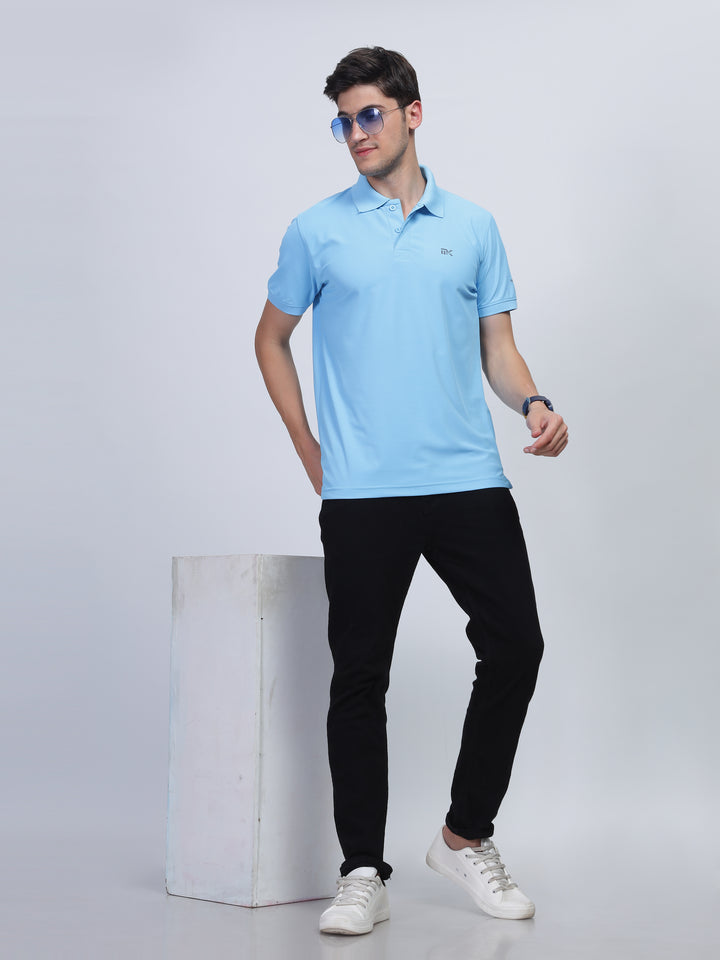 Sky Blue Classic Collar Polo T-Shirt Mankright