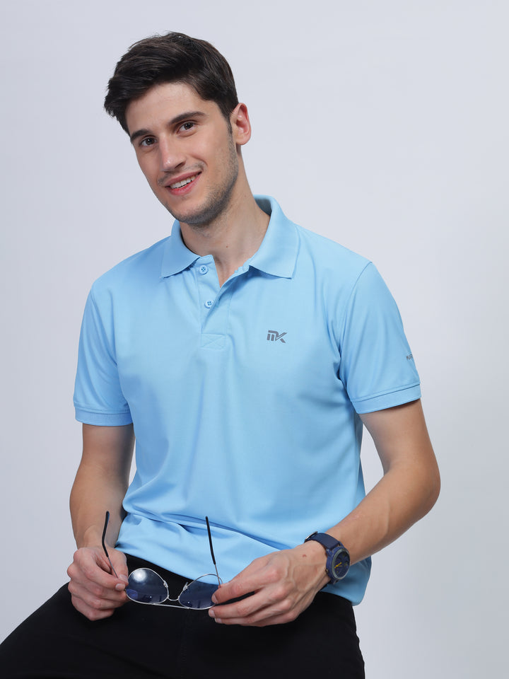 Sky Blue Classic Collar Polo T-Shirt Mankright