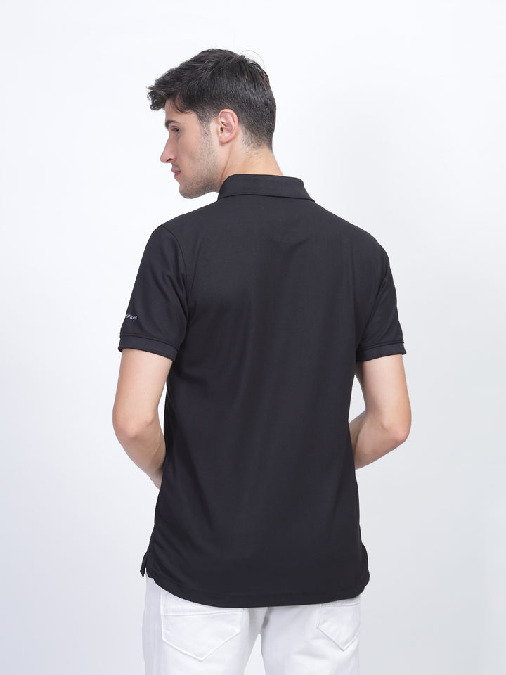 Black Classic Collar Polo T-Shirt Mankright