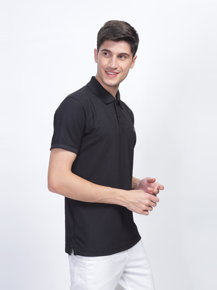 Black Classic Collar Polo T-Shirt Mankright