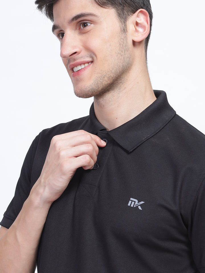 Black Classic Collar Polo T-Shirt Mankright