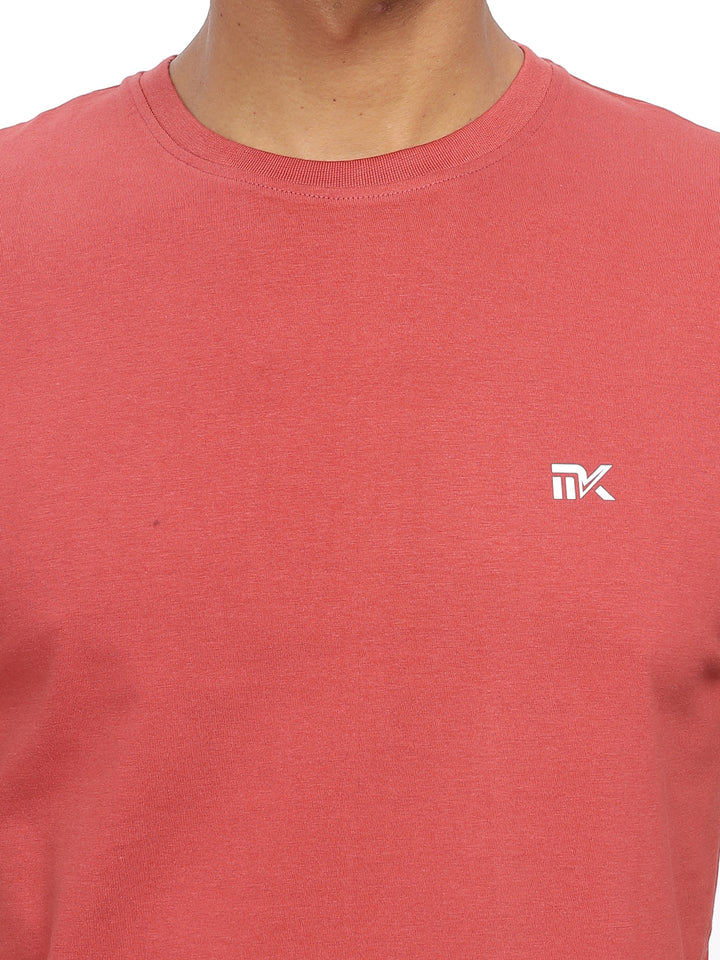 Olive Green Twill Cotton Round Neck T-Shirt Mankright