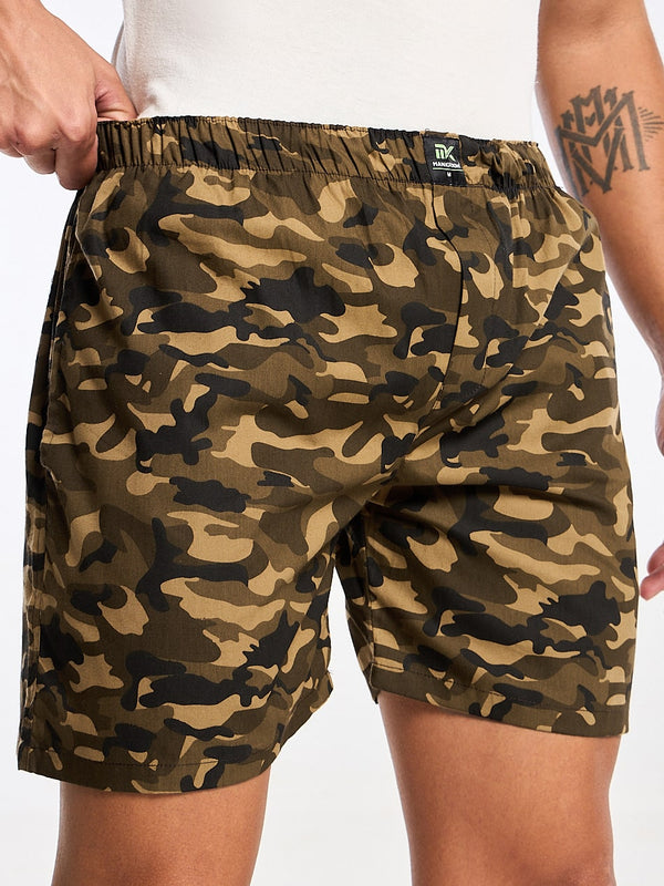 Men's Micro Army Printed Boxer Mankright