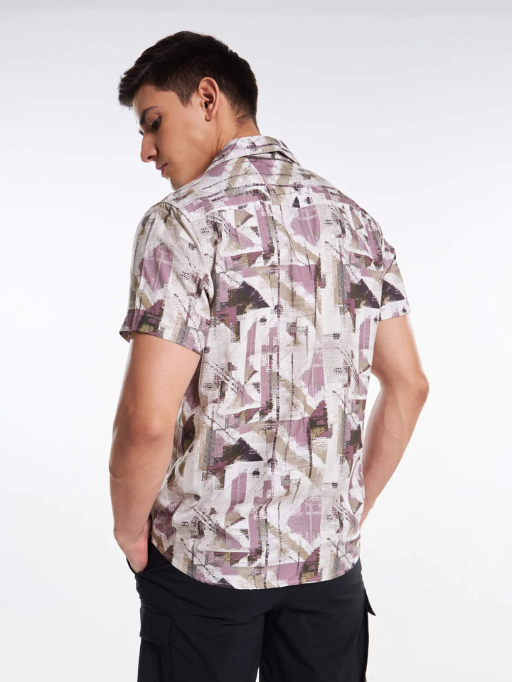 Digital Deco Print Half Sleeve Shirt Mankright