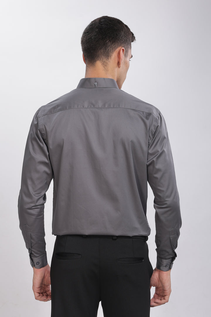 Black Classic Collar Satin Formal Shirt (Copy) Mankright