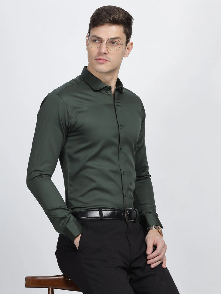 COD Classic Collar Satin Formal Shirt Mankright