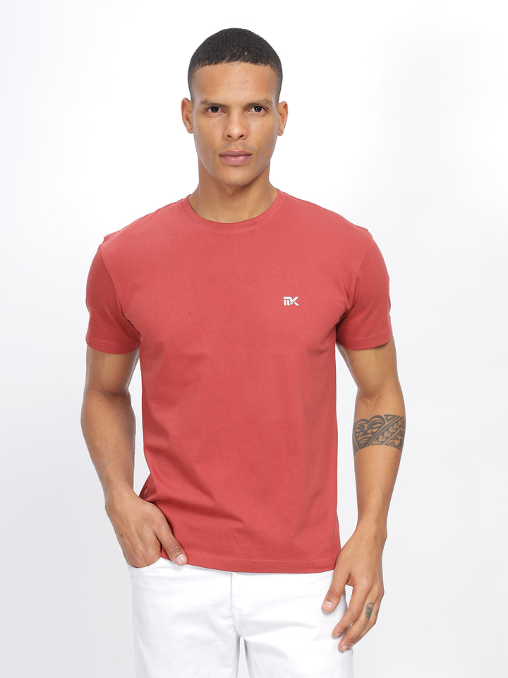 Plain Twill Cotton Round Neck T-Shirt Mankright