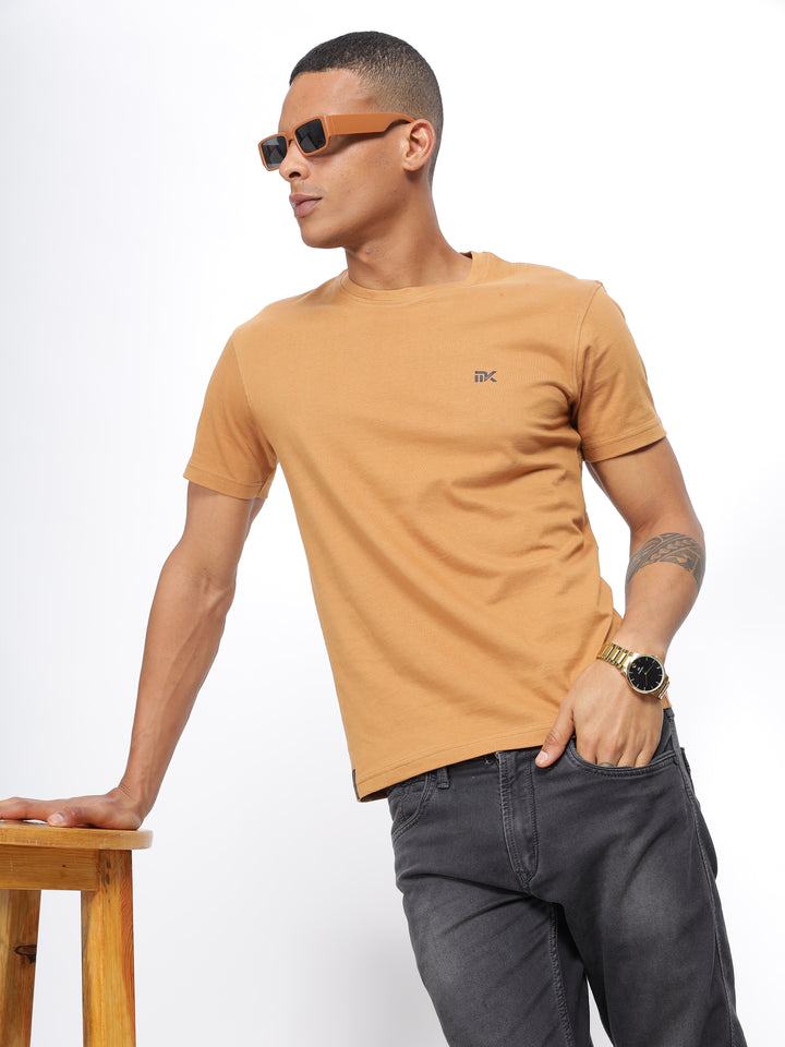 Twill Cotton Round Neck T-Shirt Mankright