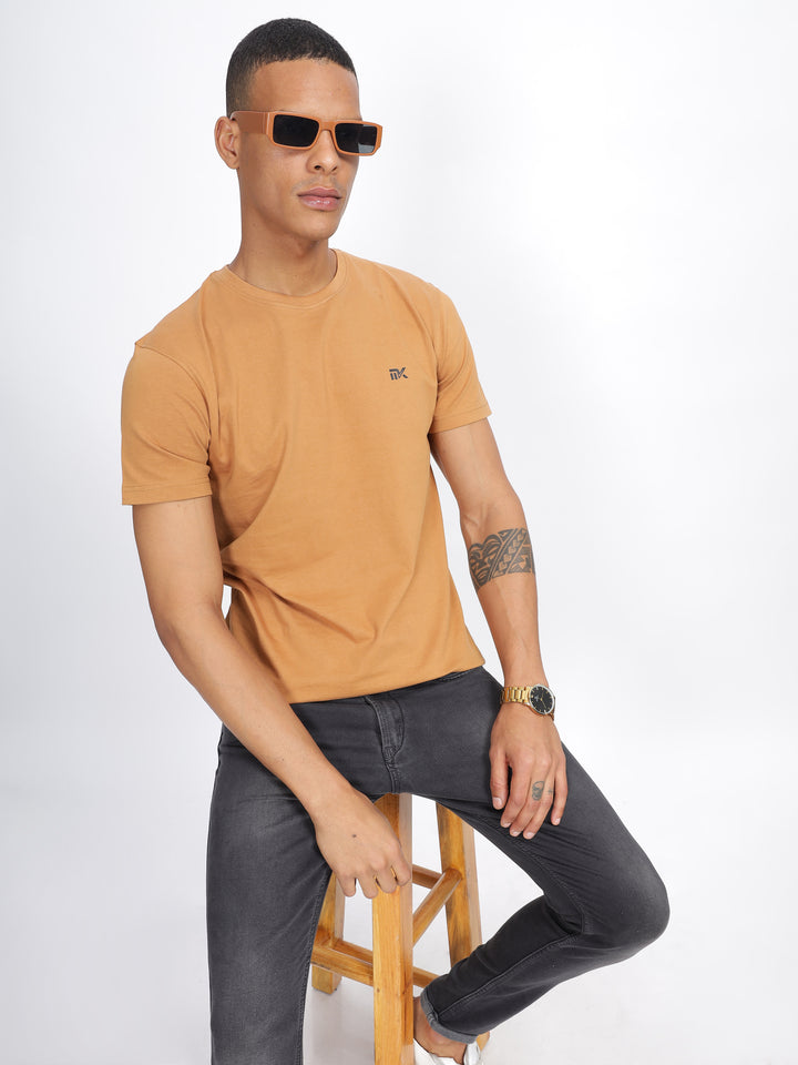 Twill Cotton Round Neck T-Shirt Mankright