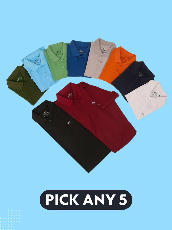 Pick Any 5- Polo T-shirts Mankright