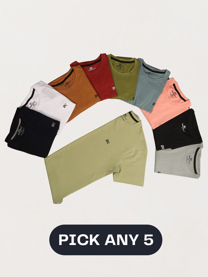 Pick Any 5- Plain T-shirts Mankright